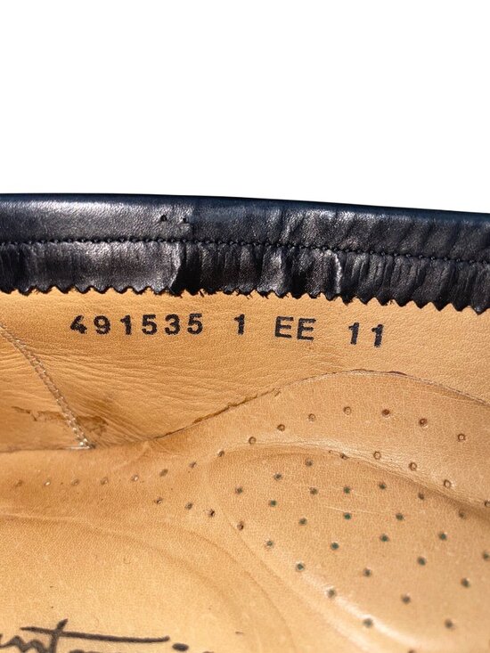 Santoni Men’s Black Leather Tassel Formal Slip-On Dallas Loafers Size 11 EE main image 6